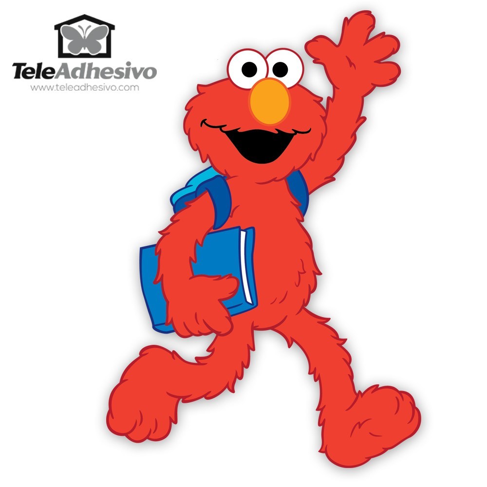 Kinderzimmer Wandtattoo: Elmo geht zur Schule