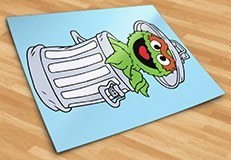Kinderzimmer Wandtattoo: Oscar im Mülleimer 5