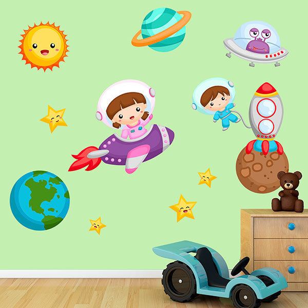 Kinderzimmer Wandtattoo: Kit zur Erkundung des Universums