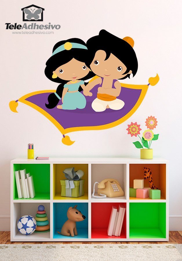 Kinderzimmer Wandtattoo: Jasmine und Aladdin