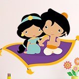 Kinderzimmer Wandtattoo: Jasmine und Aladdin 3