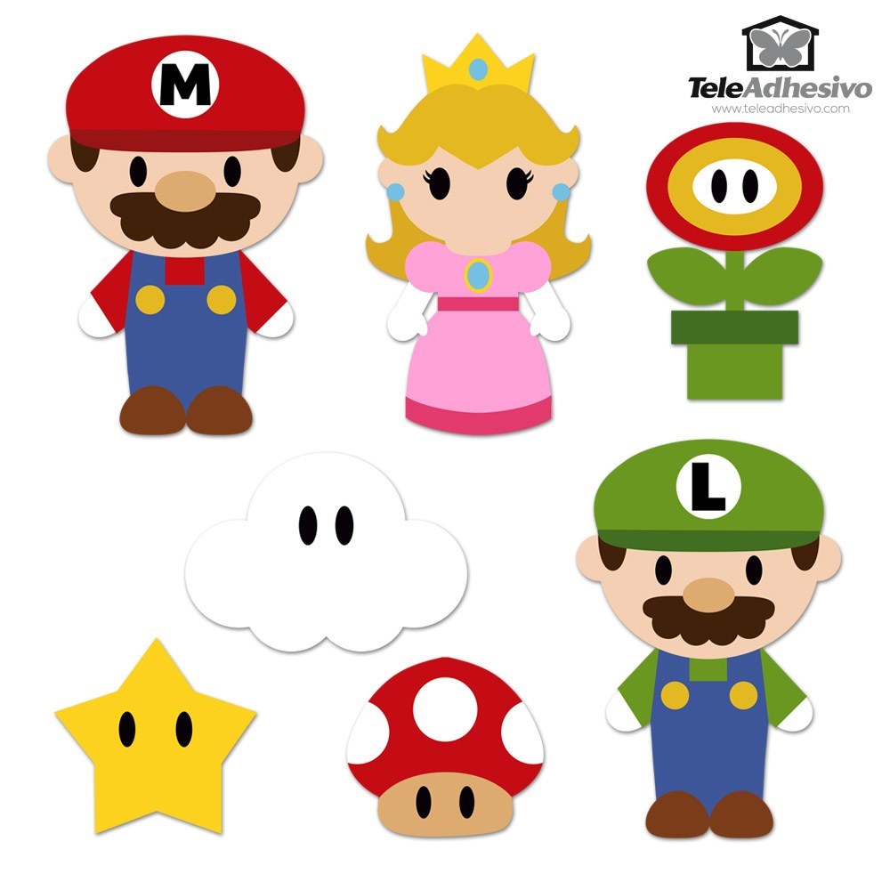 Kinderzimmer Wandtattoo: Kit Mario Bros