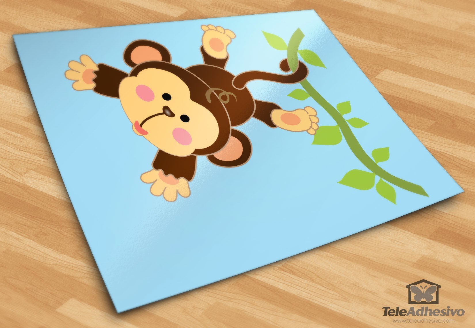 Kinderzimmer Wandtattoo: Affe hing an der Rebe