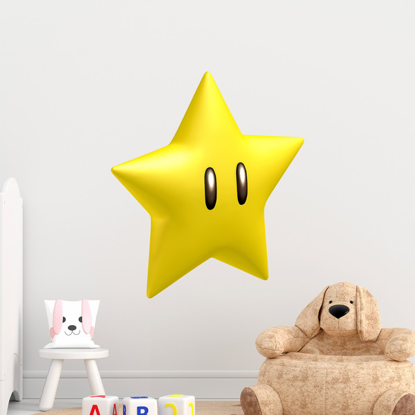 Kinderzimmer Wandtattoo: Stern von Mario Bros