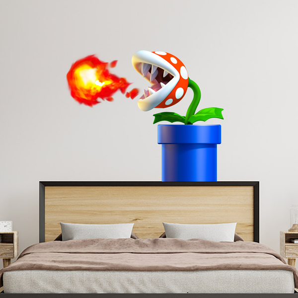 Kinderzimmer Wandtattoo: Piranha-Pflanze von Mario Bros