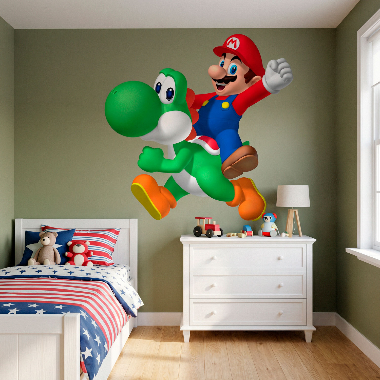 Kinderzimmer Wandtattoo: Mario und Yoshi