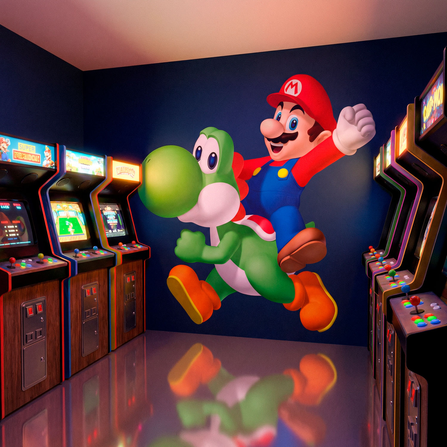 Kinderzimmer Wandtattoo: Mario und Yoshi