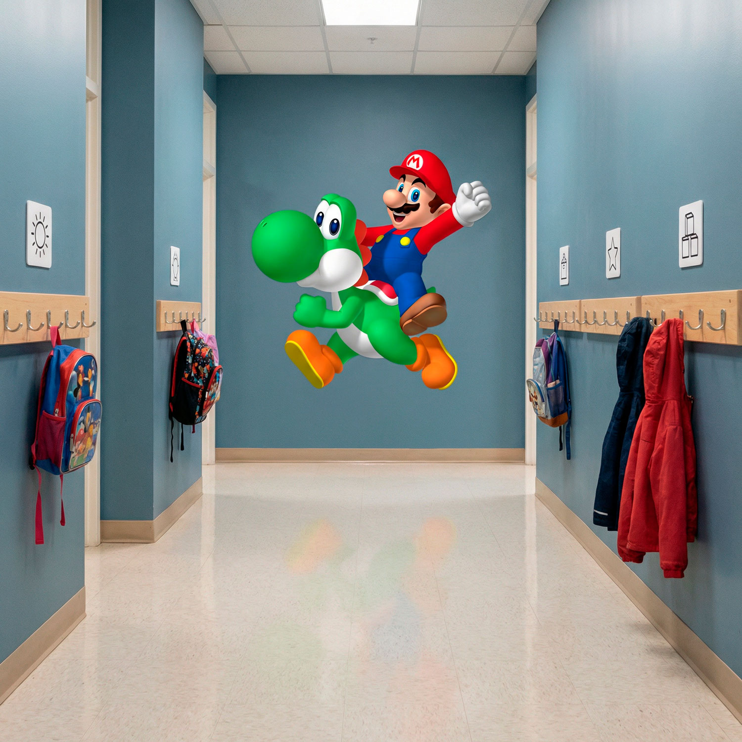 Kinderzimmer Wandtattoo: Mario und Yoshi