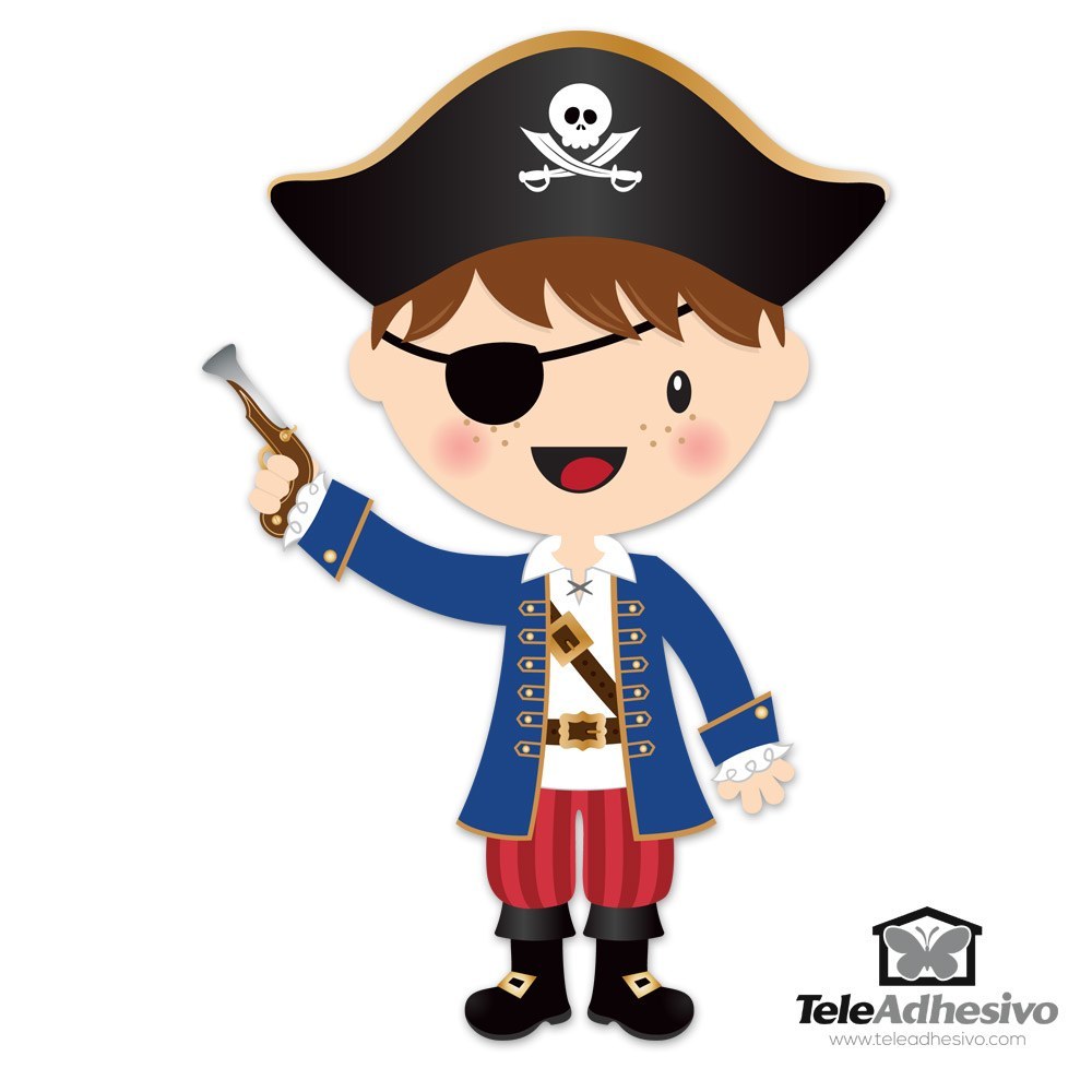 Kinderzimmer Wandtattoo: Die kleinen Piraten Pistole