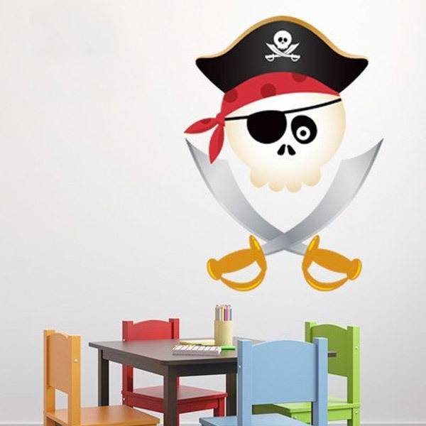 Kinderzimmer Wandtattoo: Kinder Piraten-Totenkopf
