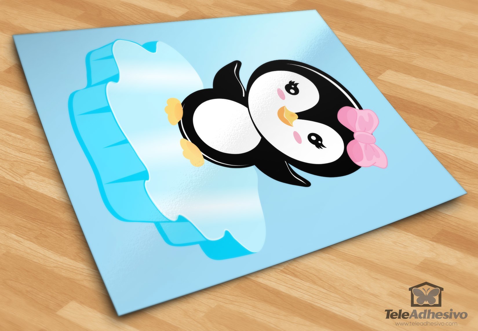 Kinderzimmer Wandtattoo: Pinguin auf Eis
