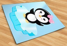 Kinderzimmer Wandtattoo: Pinguin auf Eis 5