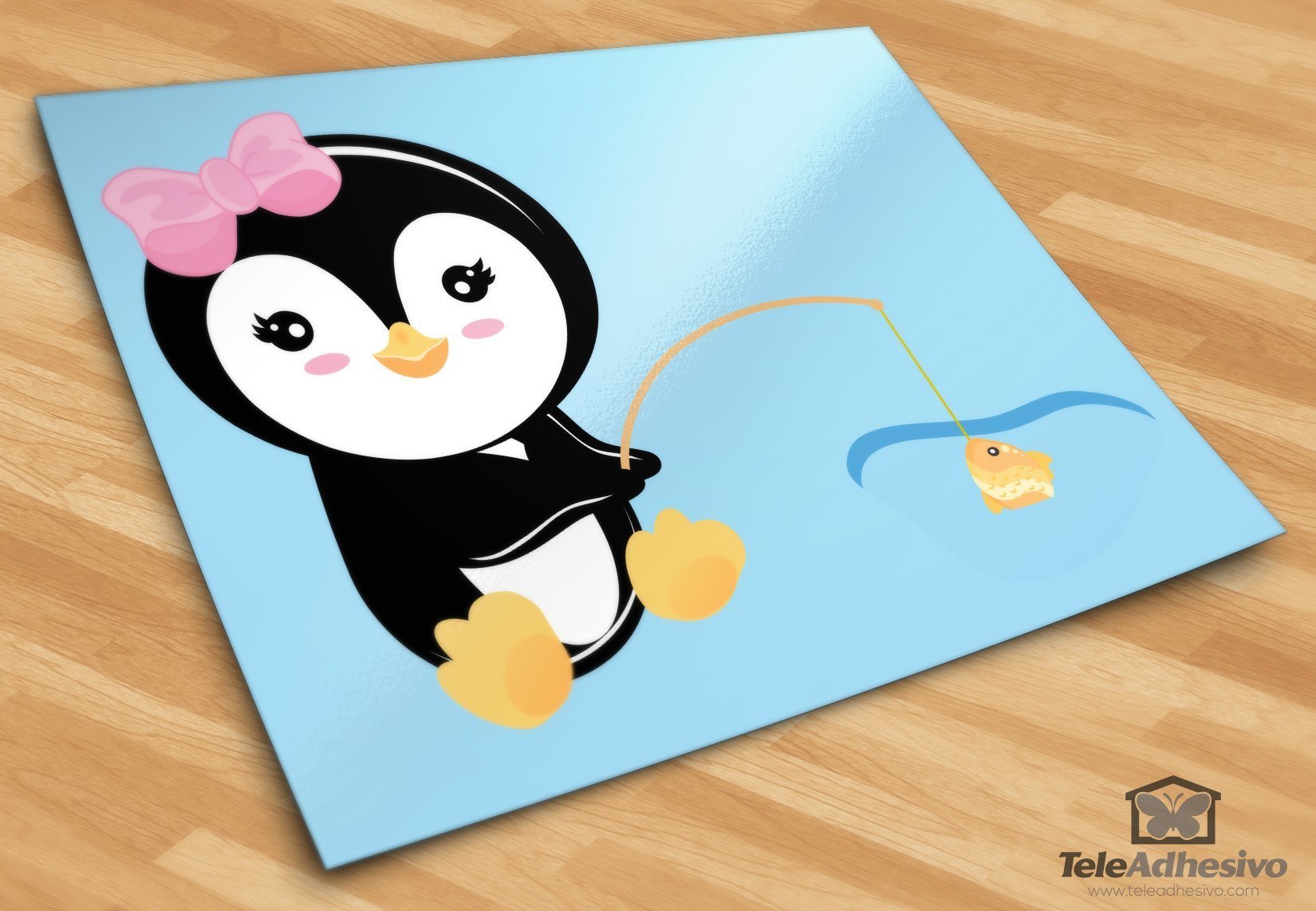 Kinderzimmer Wandtattoo: Pinguinfischen