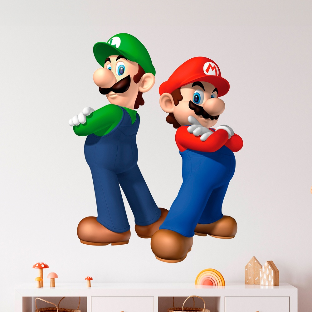 Kinderzimmer Wandtattoo: Super Mario und Luigi