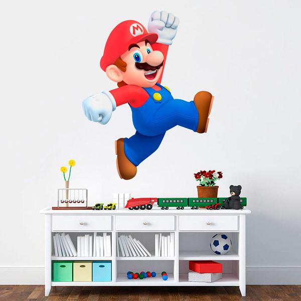 Kinderzimmer Wandtattoo: Mario Bros Super Sprung
