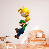 Kinderzimmer Wandtattoo: Luigi mit einem Fliegenden Pilz 5