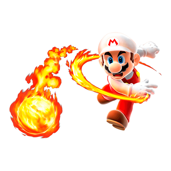 Kinderzimmer Wandtattoo: Mario Bros Feuerball