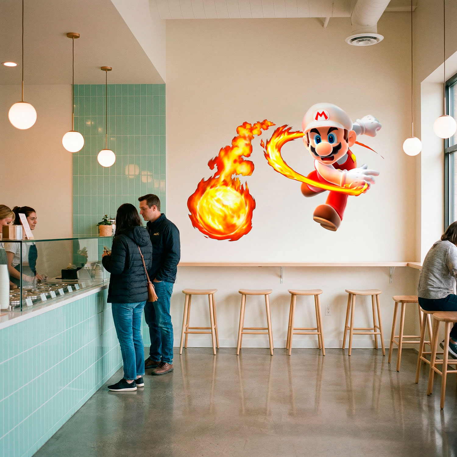 Kinderzimmer Wandtattoo: Mario Bros Feuerball