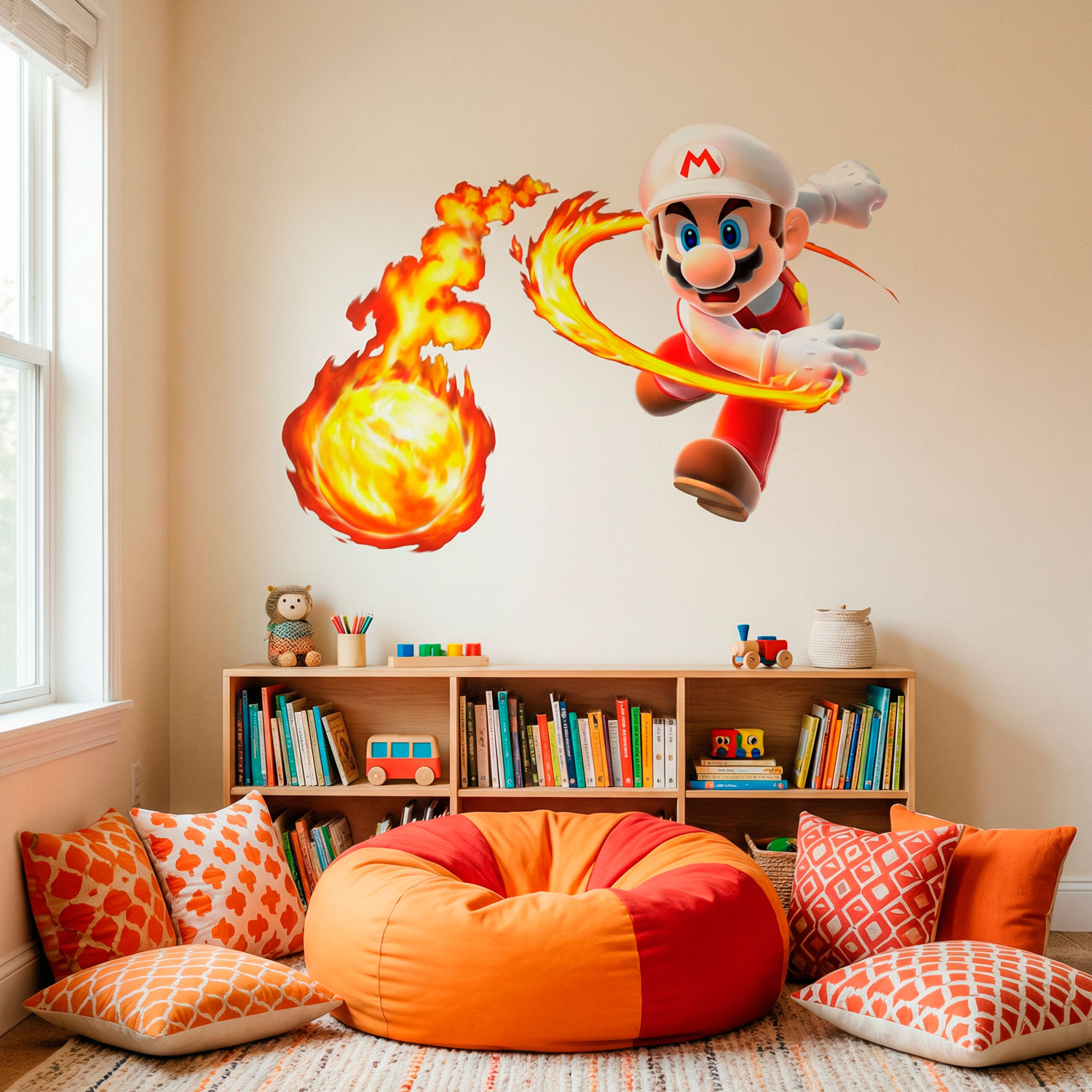 Kinderzimmer Wandtattoo: Mario Bros Feuerball