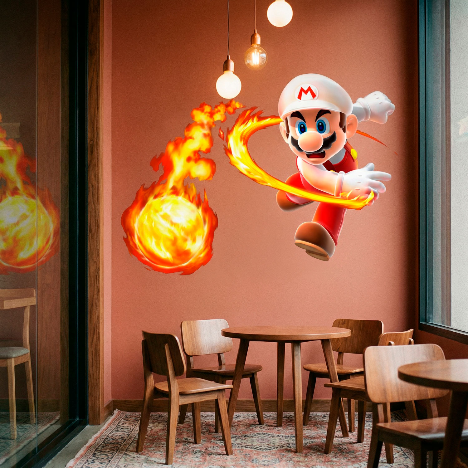 Kinderzimmer Wandtattoo: Mario Bros Feuerball