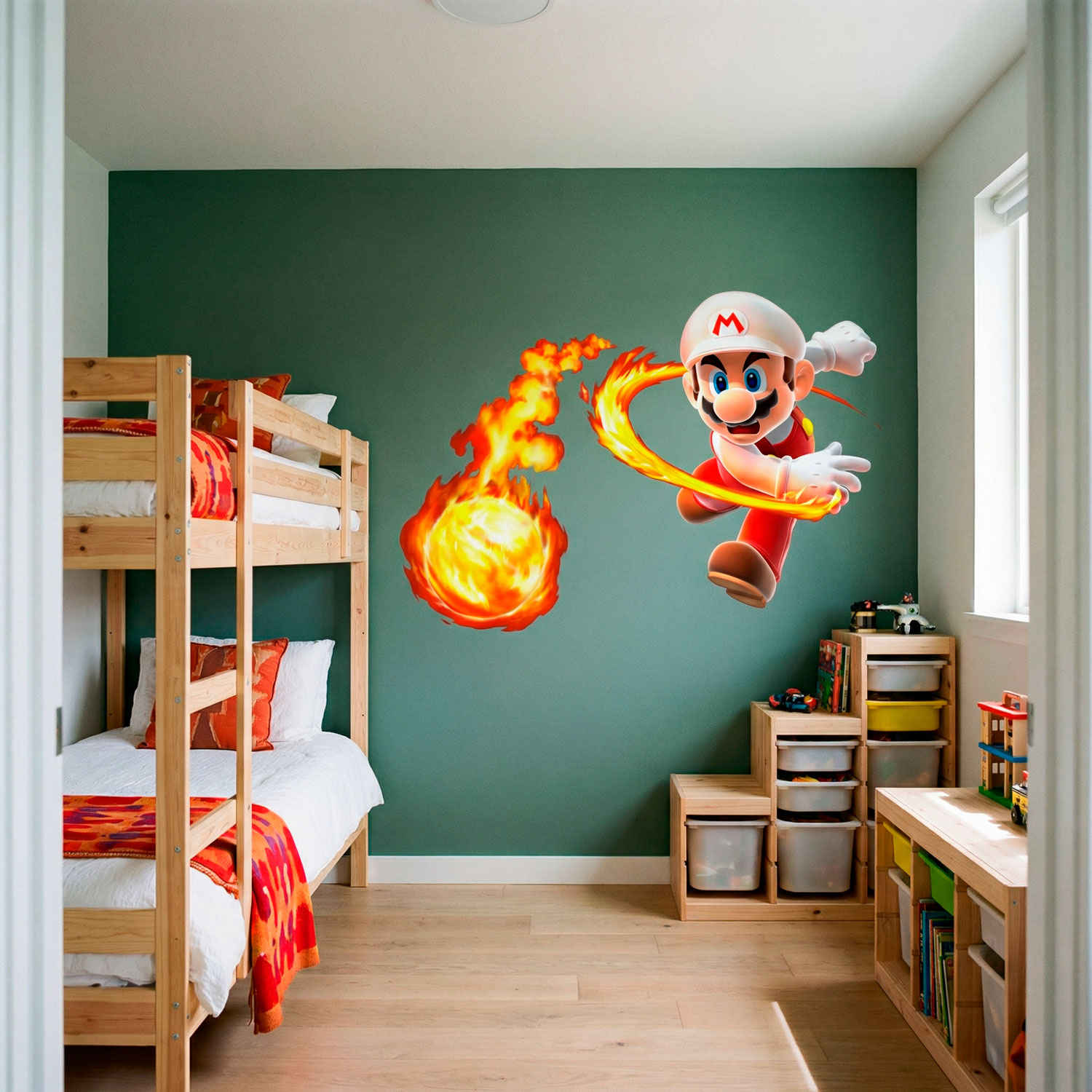 Kinderzimmer Wandtattoo: Mario Bros Feuerball