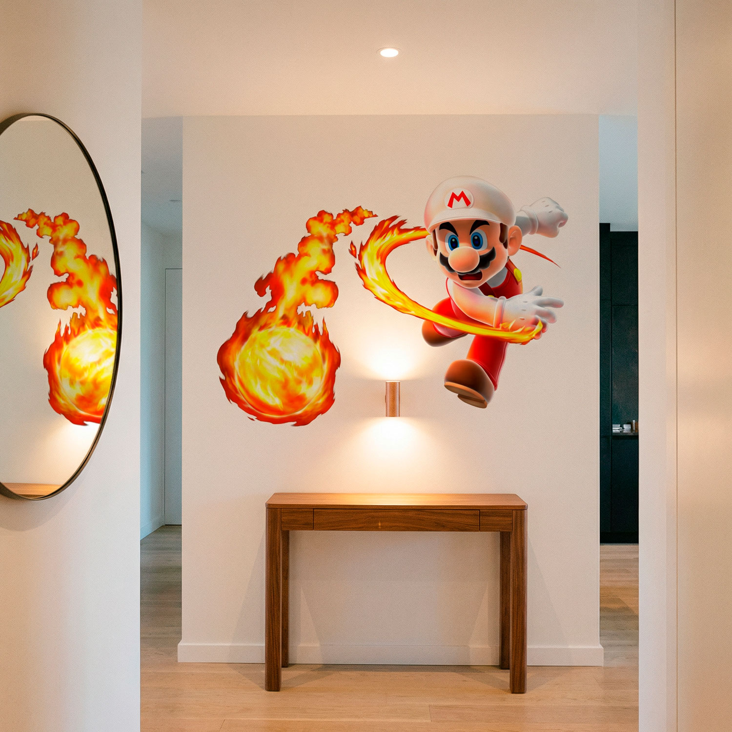Kinderzimmer Wandtattoo: Mario Bros Feuerball