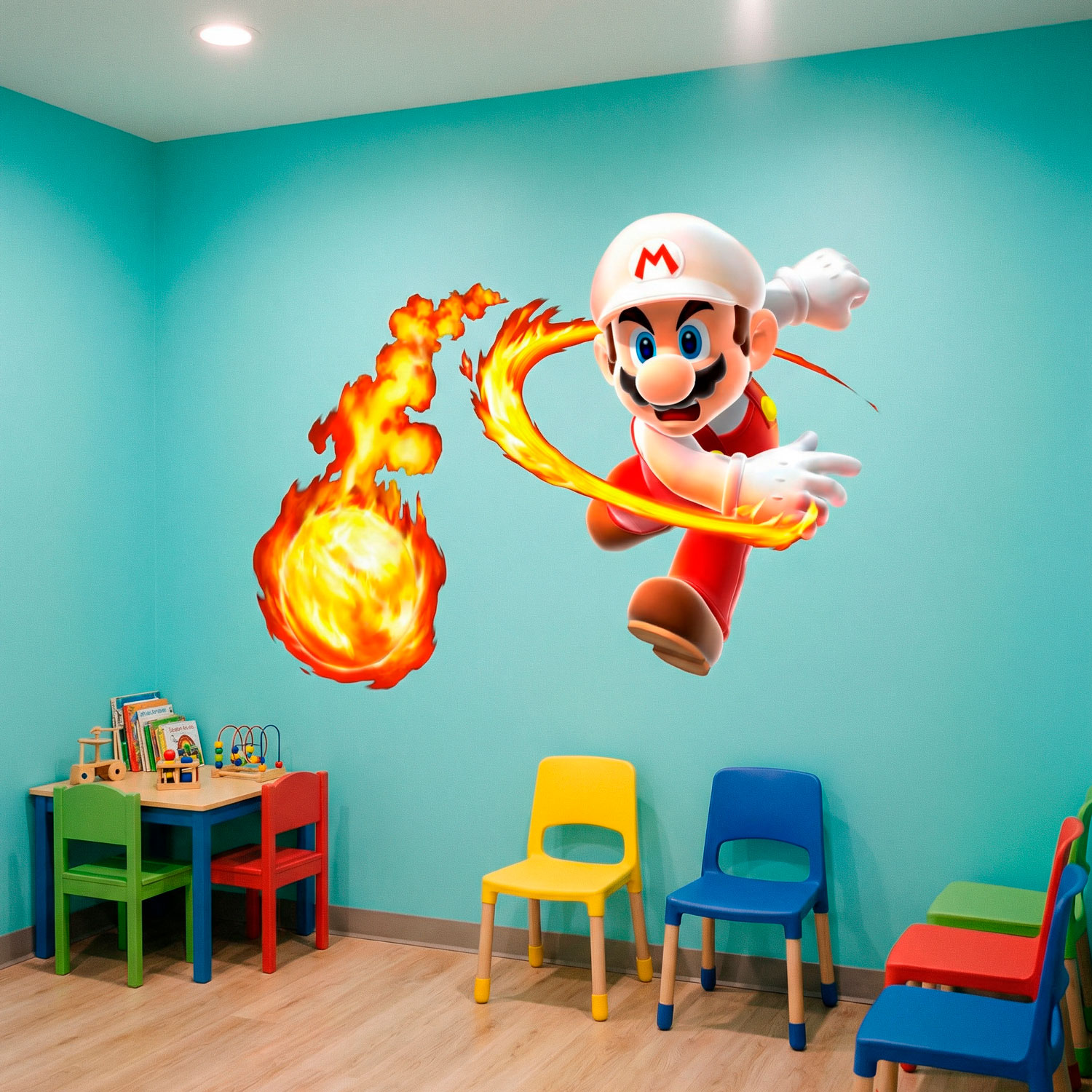 Kinderzimmer Wandtattoo: Mario Bros Feuerball