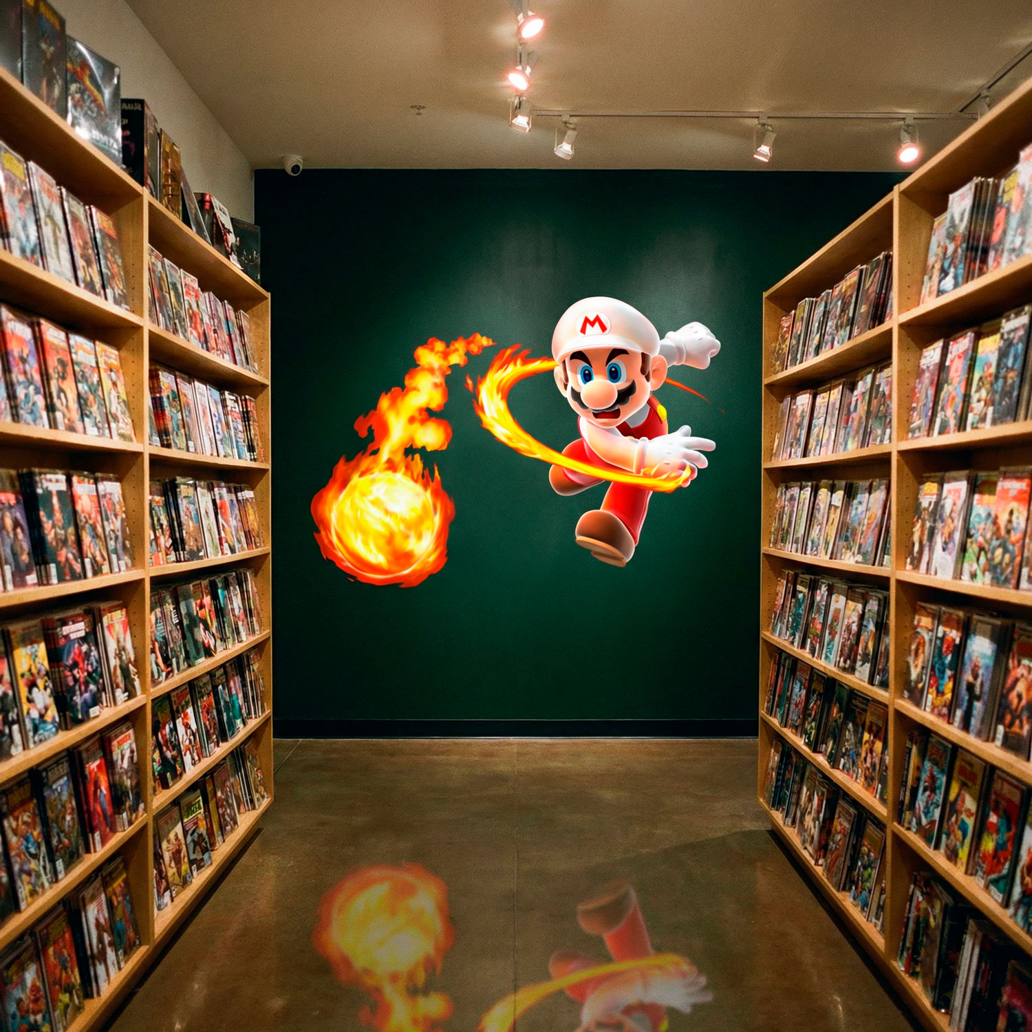 Kinderzimmer Wandtattoo: Mario Bros Feuerball