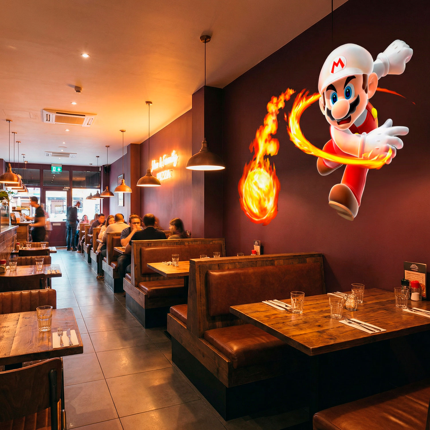 Kinderzimmer Wandtattoo: Mario Bros Feuerball