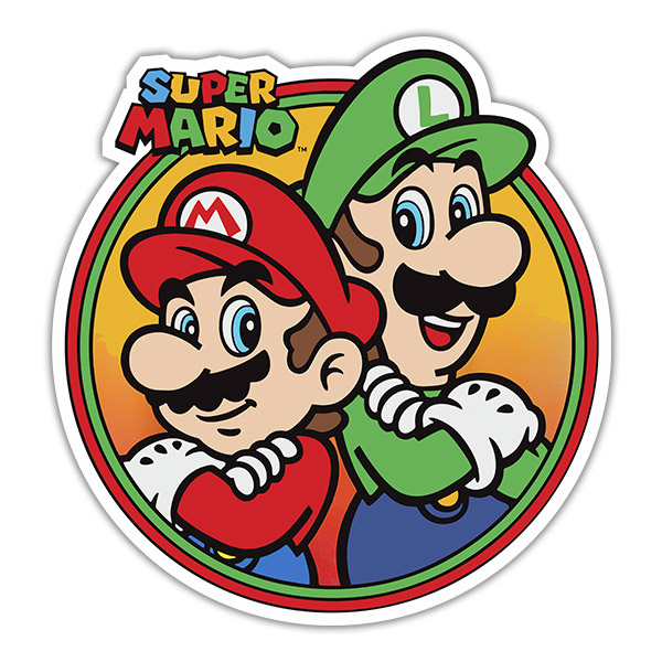 Aufkleber: Super Mario y Luigi