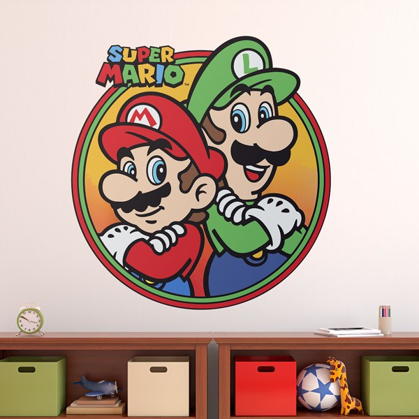 Kinderzimmer Wandtattoo: Mario und Luigi Team Bros