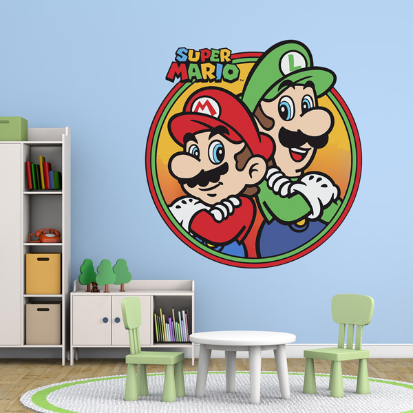Kinderzimmer Wandtattoo: Mario und Luigi Team Bros