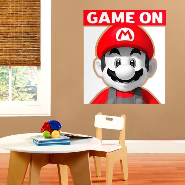 Kinderzimmer Wandtattoo: Mario Bros Game On