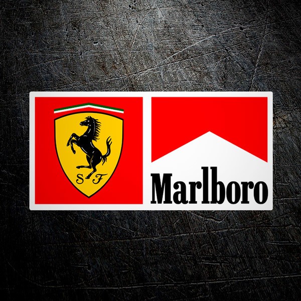 Aufkleber: Marlboro und Ferrari
