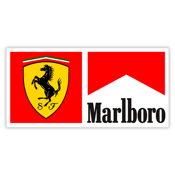 Aufkleber: Marlboro und Ferrari 0