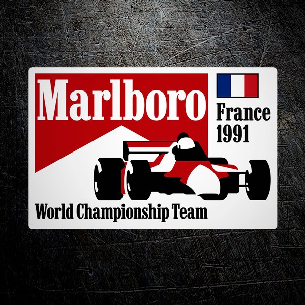 Aufkleber: Marlboro France 1991 1