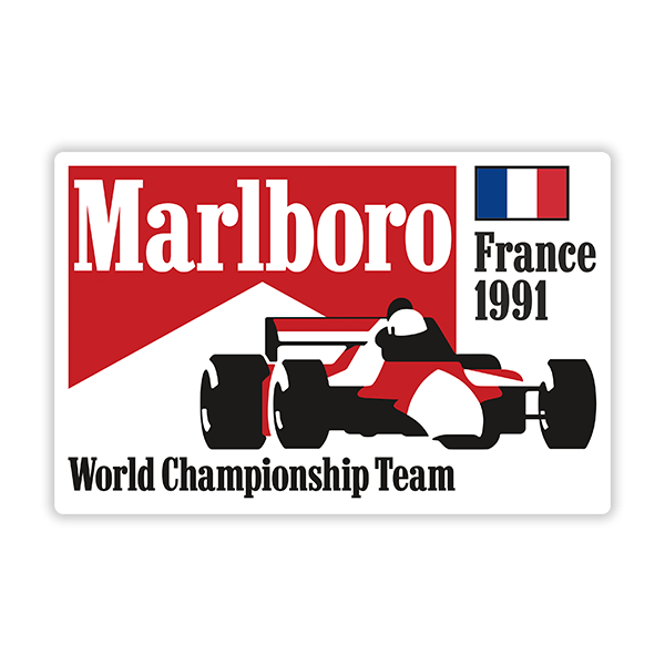 Aufkleber: Marlboro France 1991