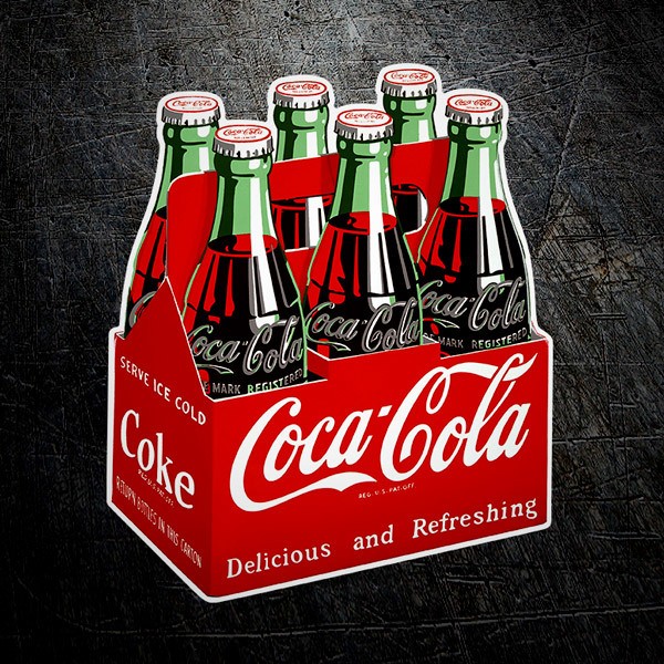 Aufkleber: 6er-Pack Coca Cola