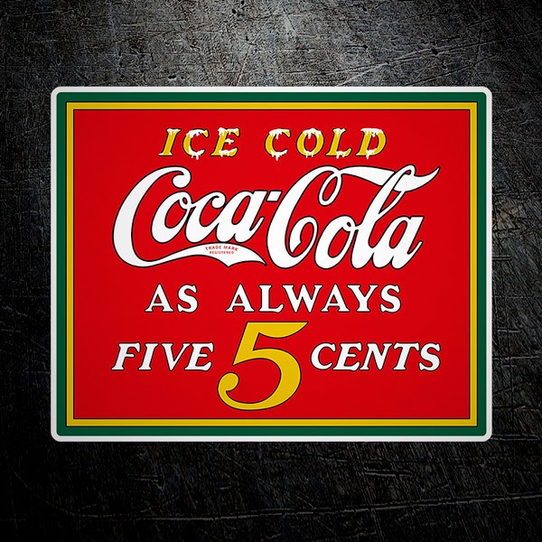 Aufkleber: Ice Cold Coca Cola as Always