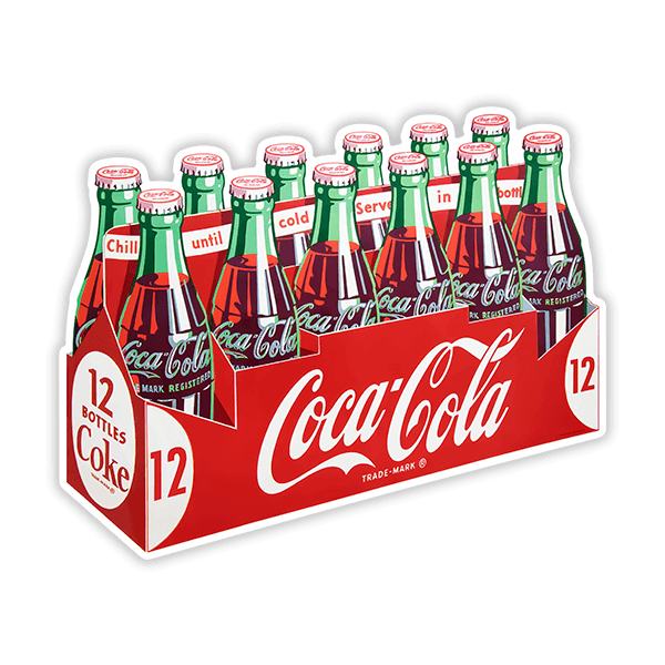 Aufkleber: Packung mit 12 Coca Colas 0