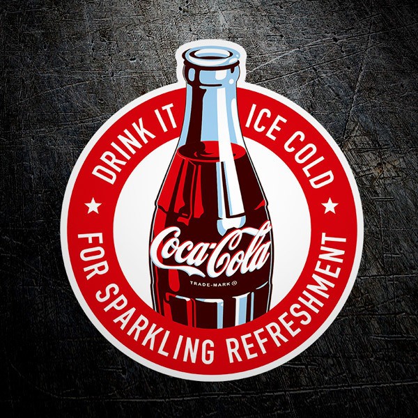 Aufkleber: Coca Cola Drink It Ice Cold