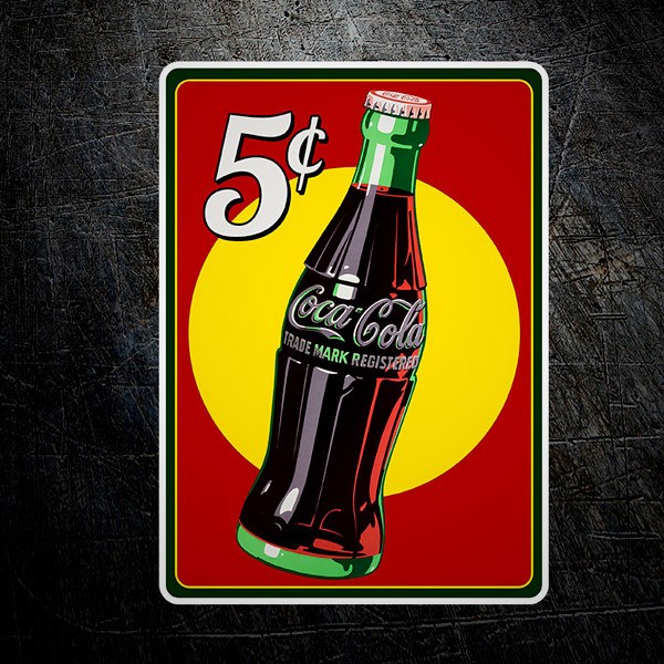 Aufkleber: Coca Cola 5 Cents