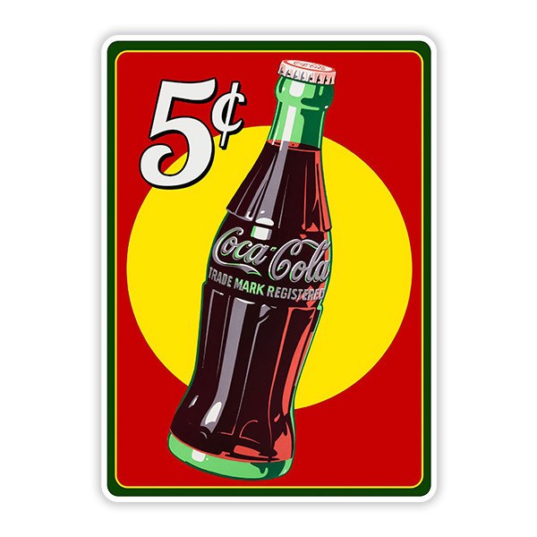 Aufkleber: Coca Cola 5 Cents