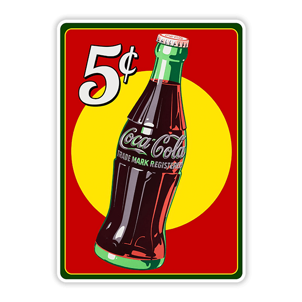 Aufkleber: Coca Cola 5 Cents