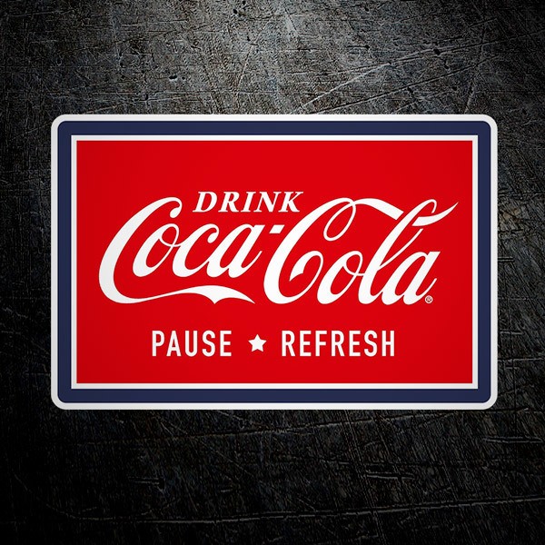 Aufkleber: Coca Cola Pause & Refresh