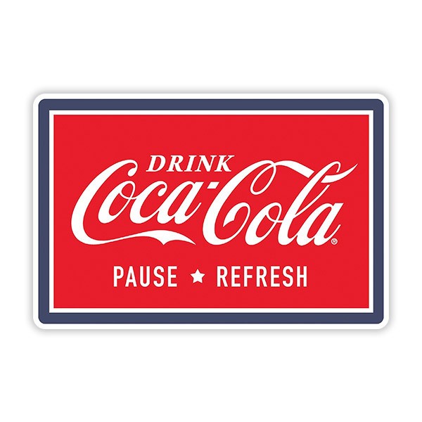 Aufkleber: Coca Cola Pause & Refresh