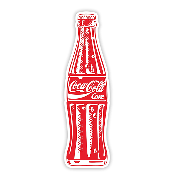Aufkleber: Coca Cola Erfrischungsflasche 0