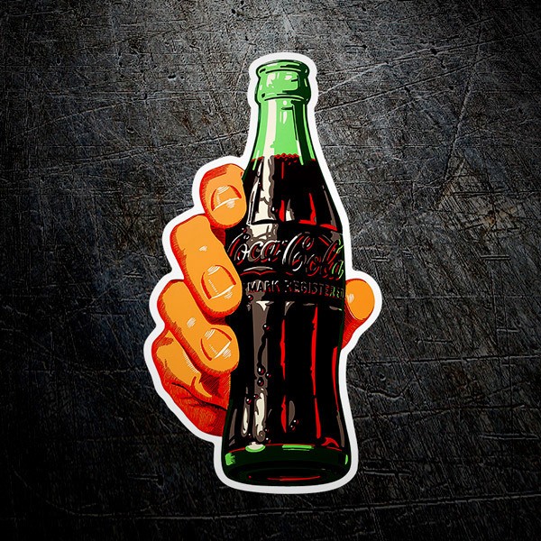 Aufkleber: Hand mit Coca Cola 1