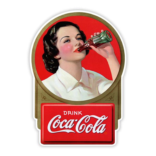 Aufkleber: Coca Cola 60er Jahre