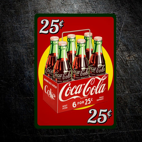 Aufkleber: 6er-Pack Coca-Cola für 25 Cent